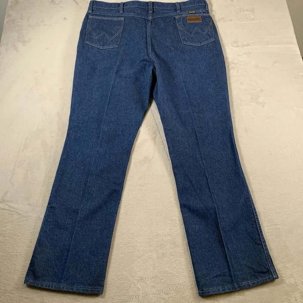 Wrangler Jeans Mens‎ Size 42x32 Blue Bootcut Cowboy Western Denim 945NAY Vintage